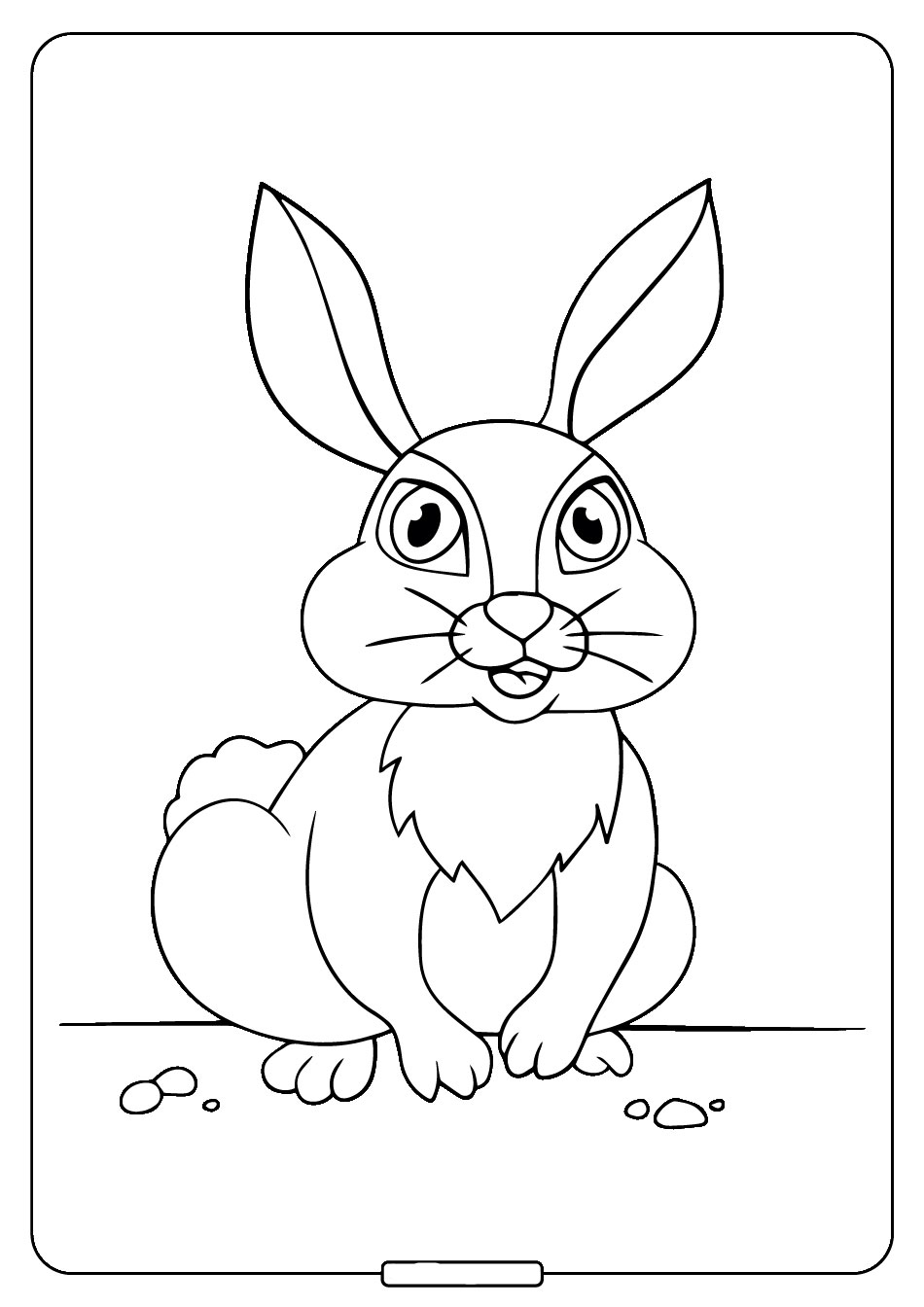 Tranh tô màu con thỏ đơn giản « in hình này